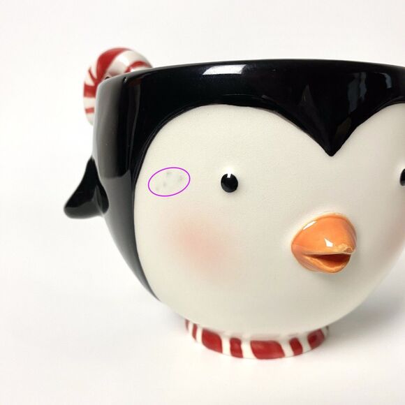 Hallmark 2007 Colorful Ceramic Penguin Shaped Bowl Dish Holiday Hosting Hostess - Picture 12 of 13